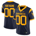 Custom West Virginia Mountaineers Jersey Navy