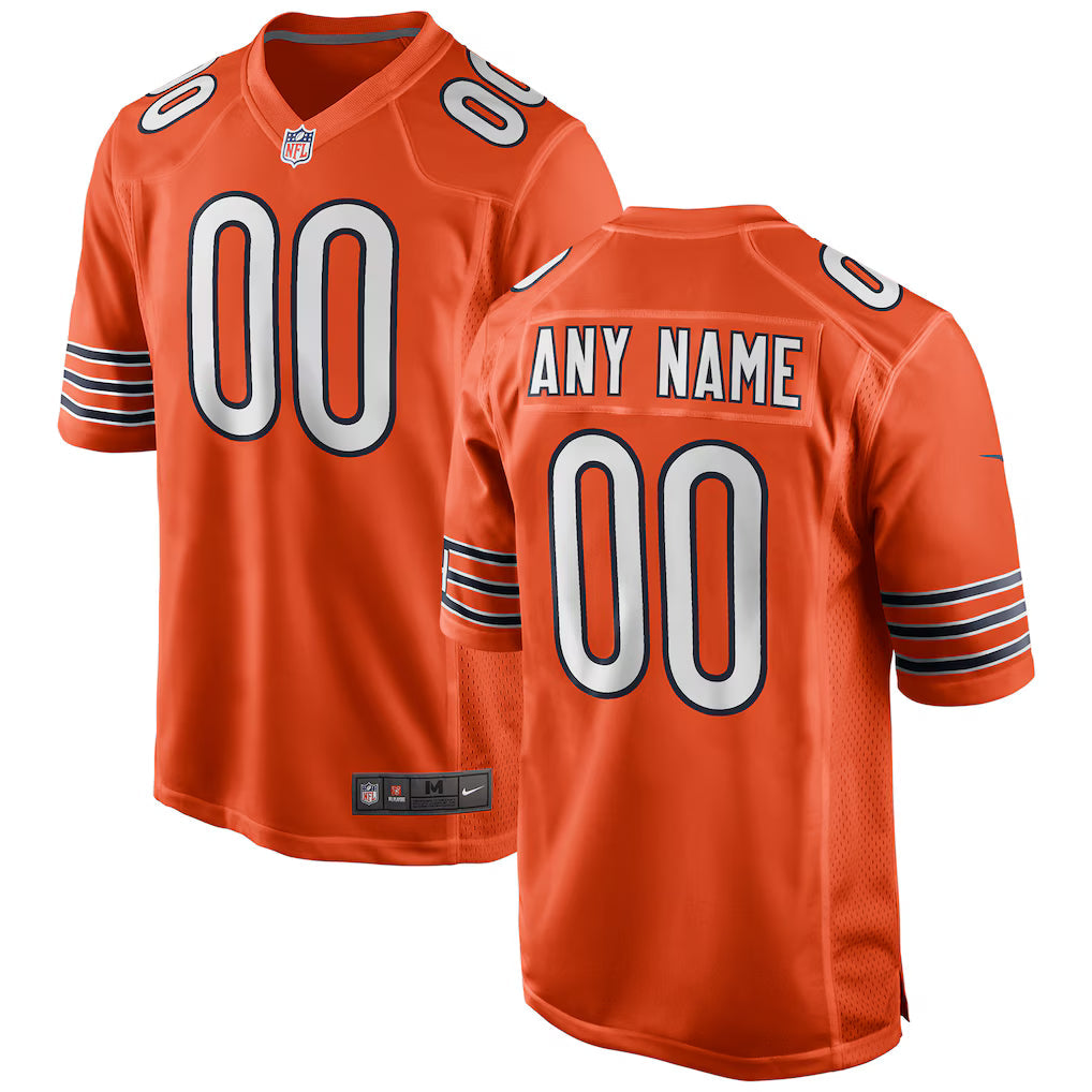 Custom Chicago Bears Alternate Jersey Orange