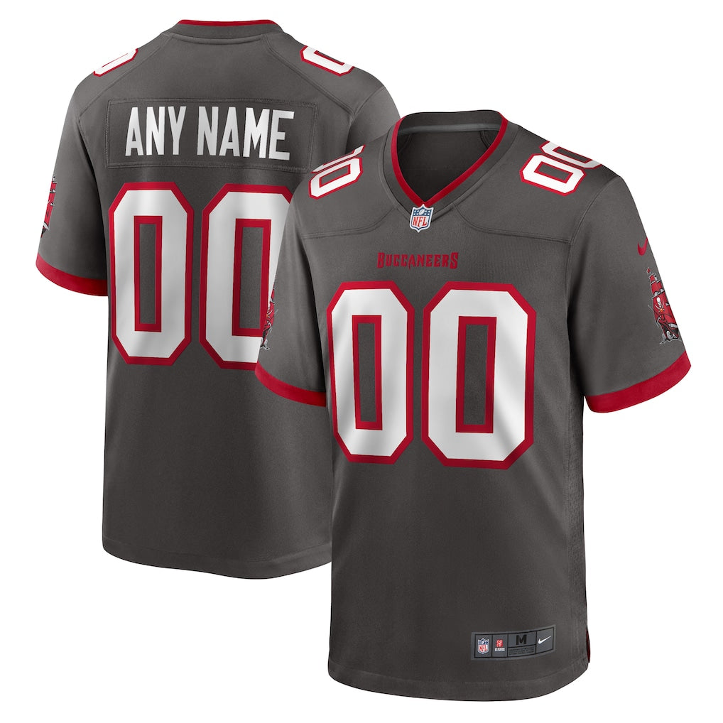 Custom Tampa Bay Buccaneers Alternate Jersey Pewter
