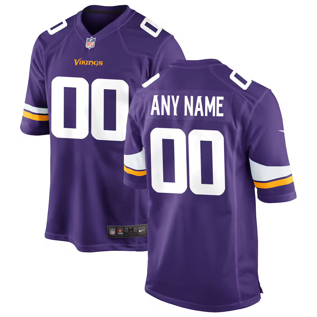 Custom Minnesota Vikings Jersey Purple