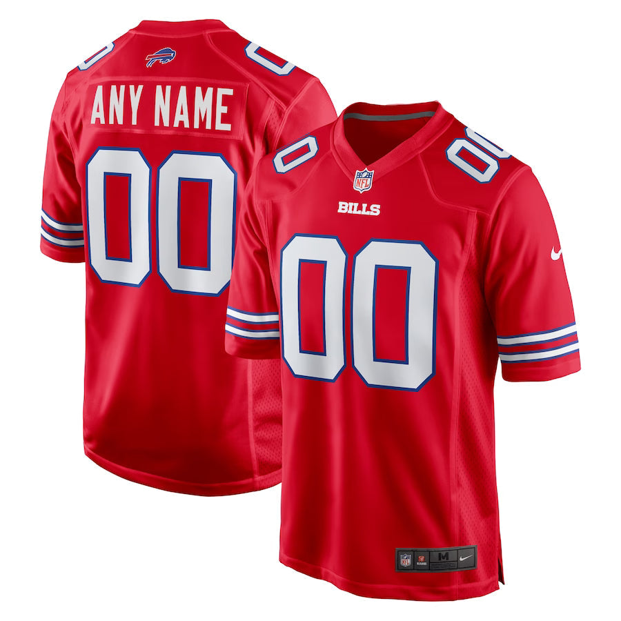 Custom Buffalo Bills Jersey Red