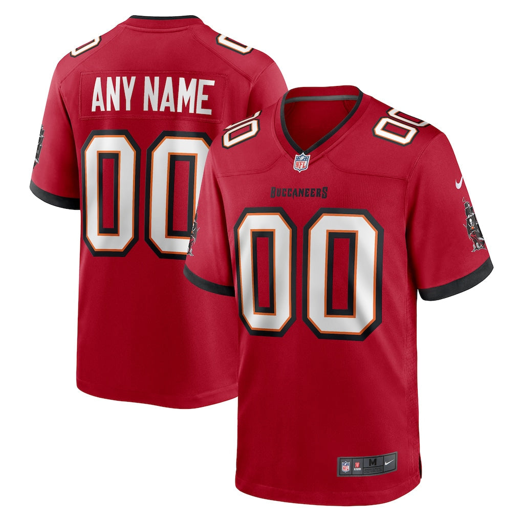 Custom Tampa Bay Buccaneers Jersey Red