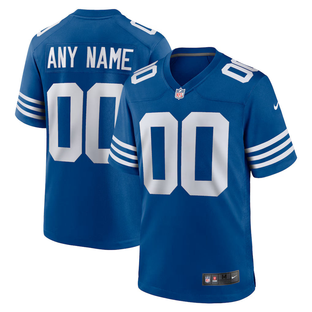 Custom Indianapolis Colts Alternate Jersey Royal Blue