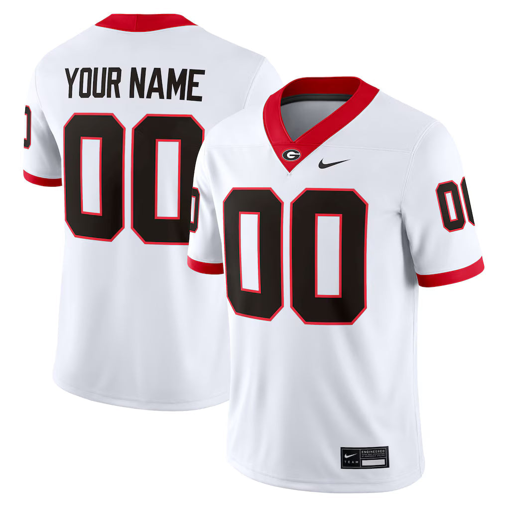 Custom Georgia Bulldogs Jersey White