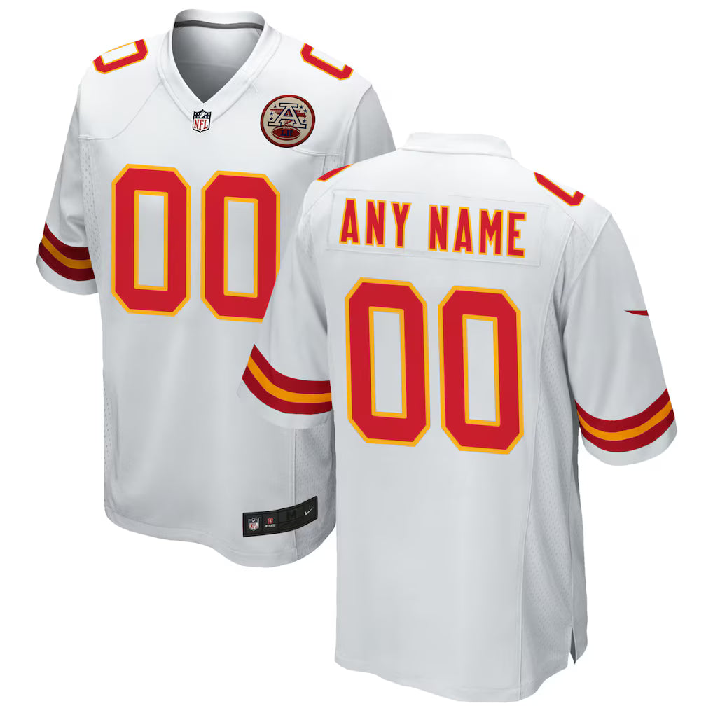 Custom Kansas City Chiefs Jersey White