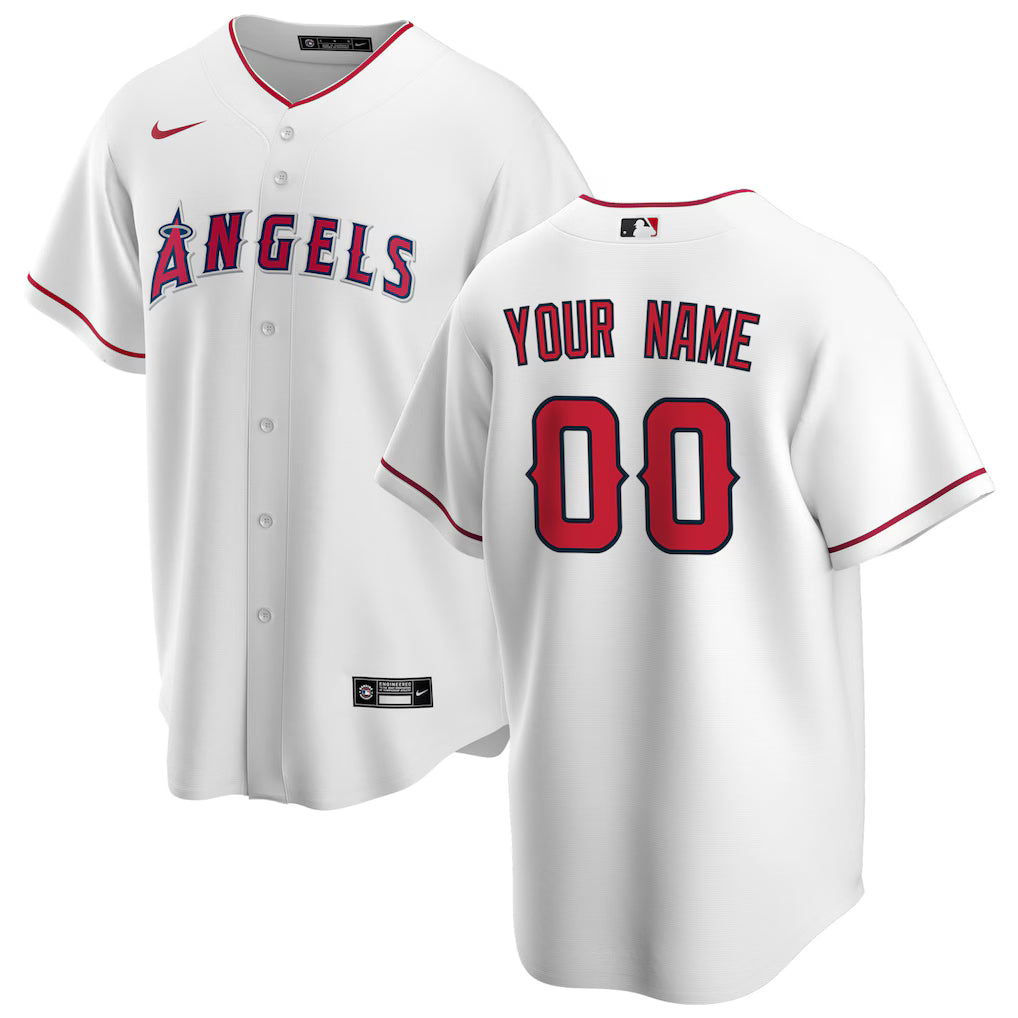 Custom Los Angeles Angels Home Jersey White