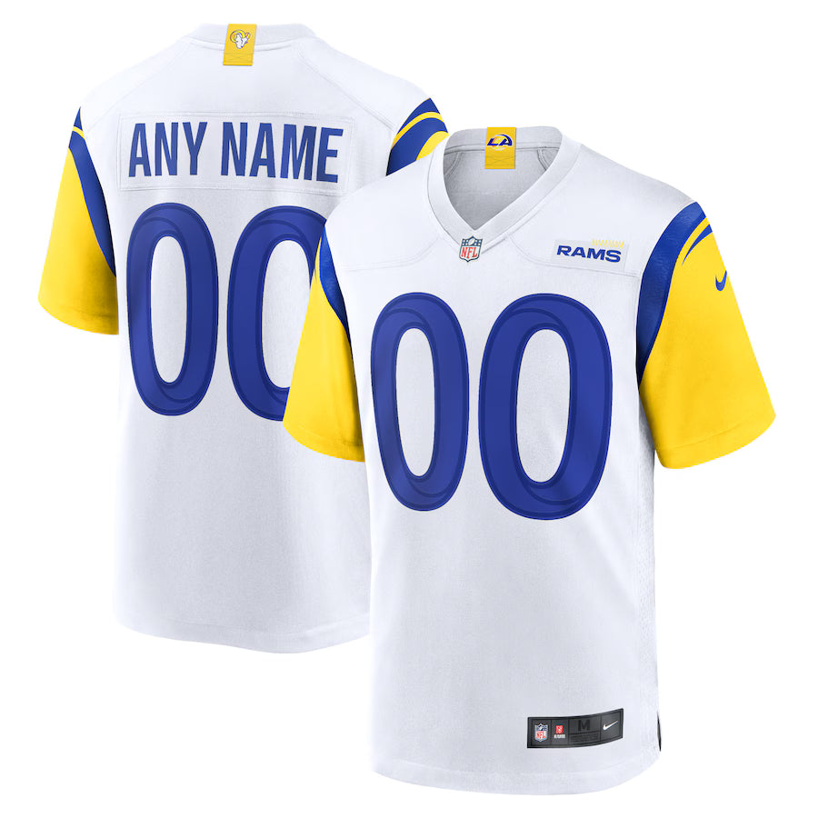 Custom Los Angeles Rams Jersey White