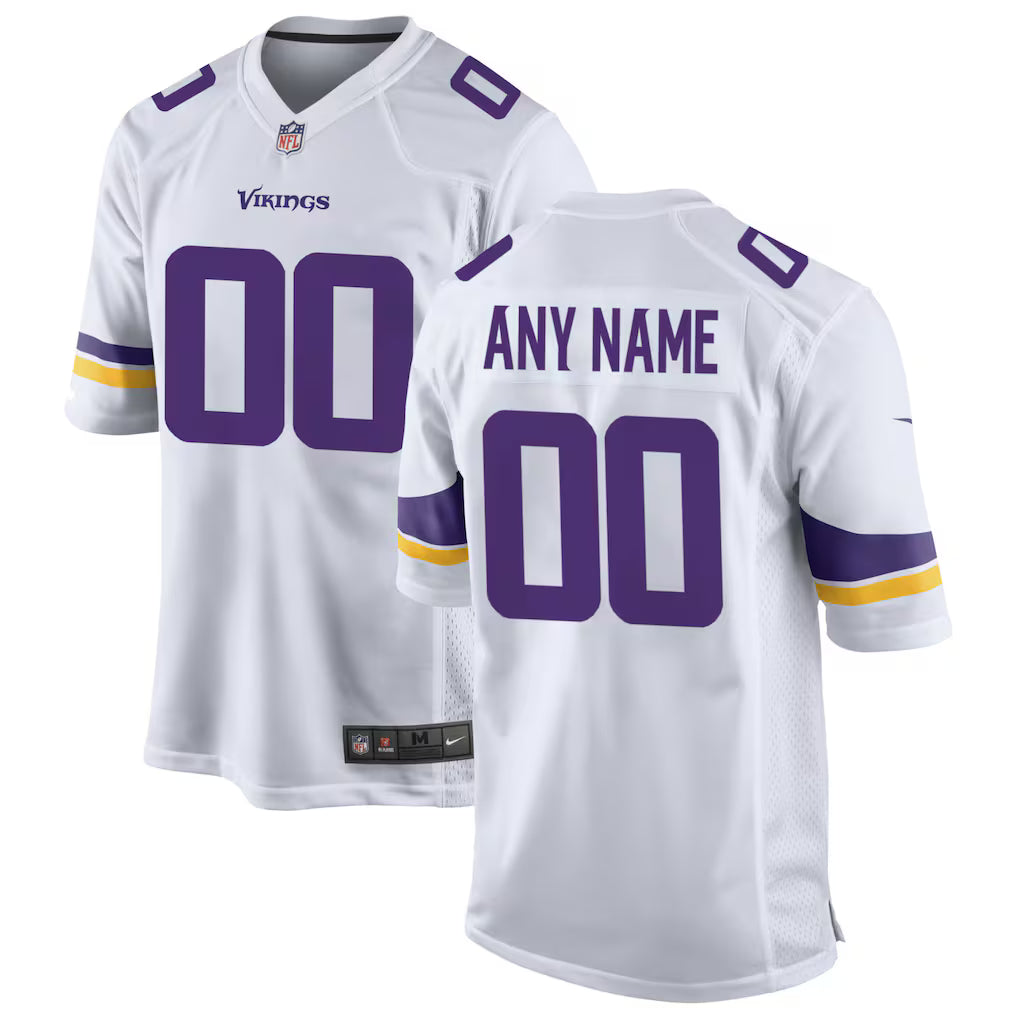Custom Minnesota Vikings Jersey White