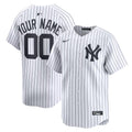 Custom New York Yankees Home Limited Jersey White