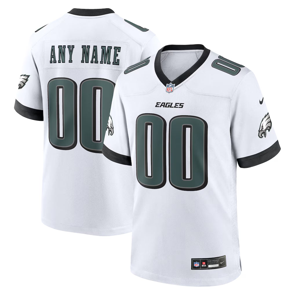 Custom Philadelphia Eagles Jersey White