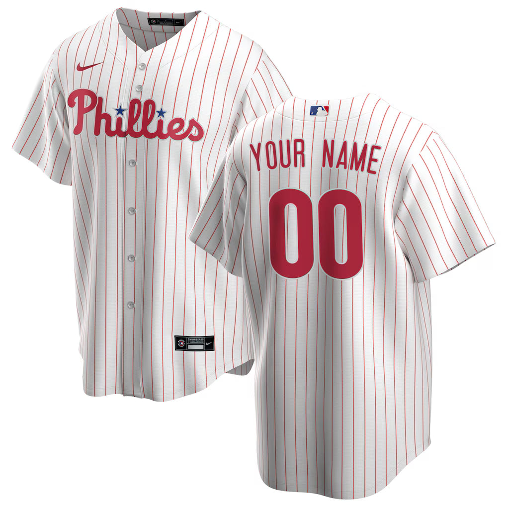 Custom Philadelphia Phillies Home Jersey White