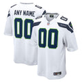 Custom Seattle Seahawks Jersey White