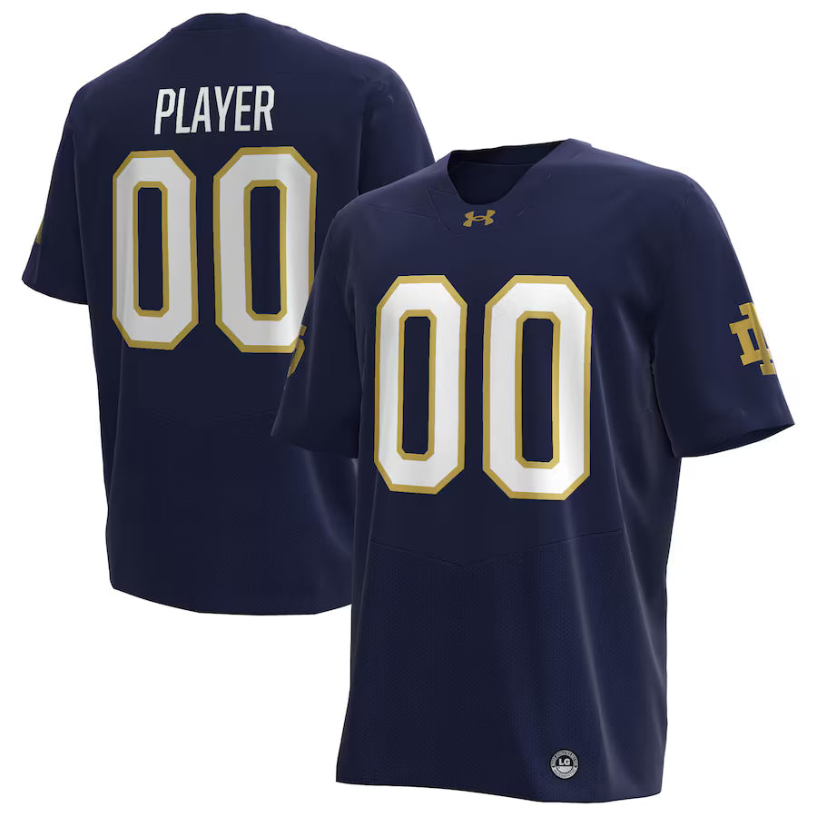 Custom Notre Dame Fighting Irish Jersey Navy