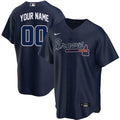 Custom Atlanta Braves Jersey Navy