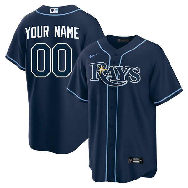Custom Tampa Bay Rays Devil Rays Jersey Navy