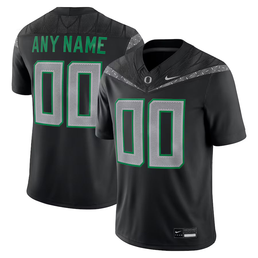 Custom Oregon Ducks Jersey Black