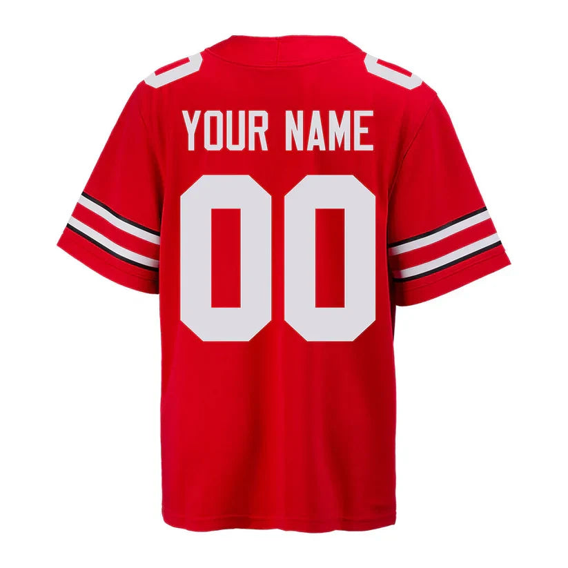 Custom Ohio States Buckeyes Jersey Red