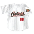 Custom Houston Astros 2012 White Mens Jersey Stitched Black Stripe