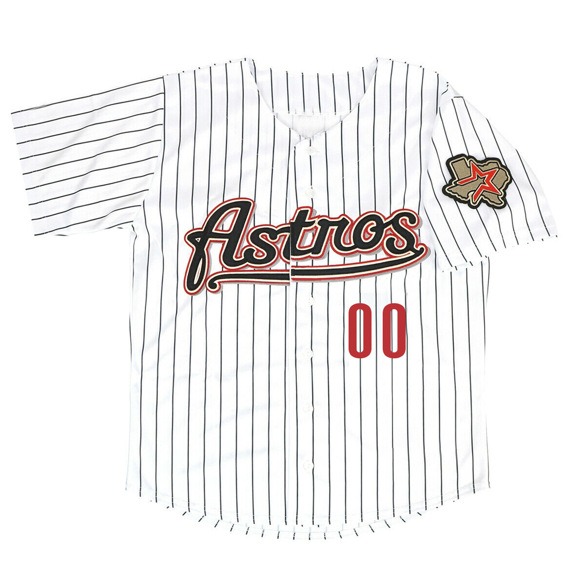 Custom Houston Astros 2012 White Mens Jersey Stitched Black Stripe