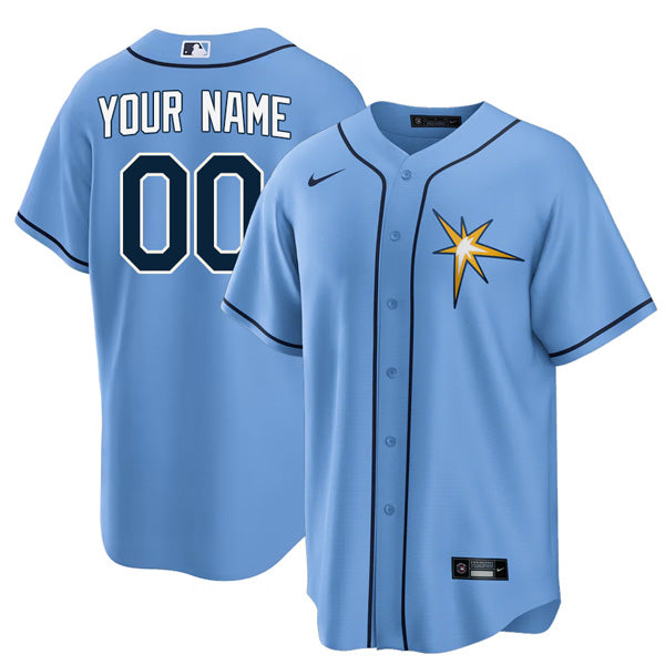 Custom Tampa Bay Rays Devil Rays Spring Training Jersey Light Blue