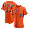 Custom Houston Astros Orange Jerseys Stitched Letter And Numbers Mesh for Men Women Youth Jersey