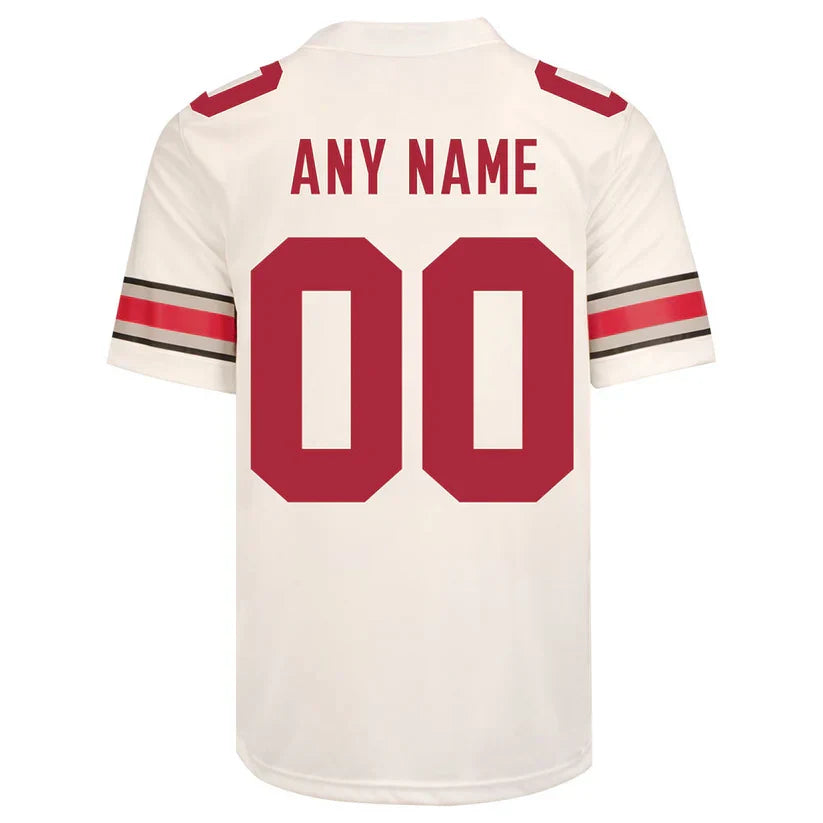 Custom Ohio States Buckeyes Jersey White