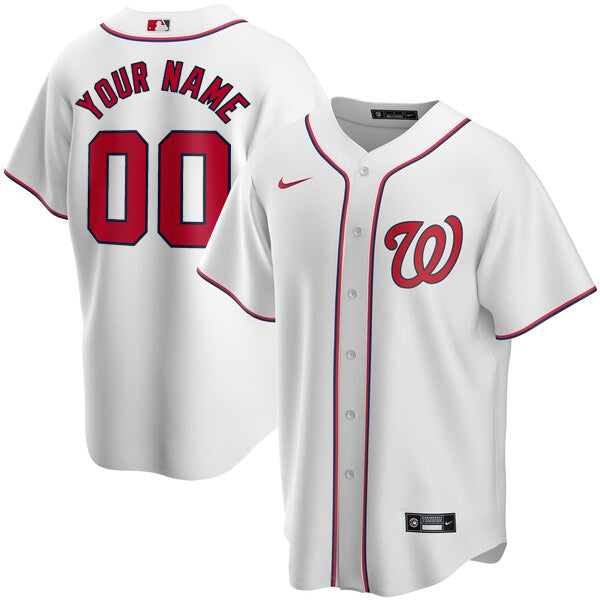 Custom Washington Nationals Alternate Jersey White