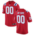 Custom New England Patriots Alternate Jersey Red